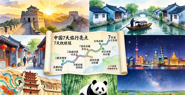 7 days China travel highlights map_7 days China travel highlights map_7 days China travel highlights map