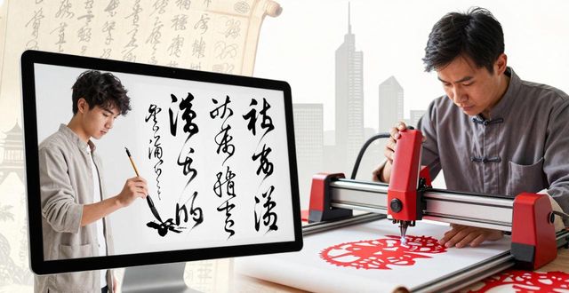 Chinese calligraphy & paper cutting_Chinese calligraphy & paper cutting_Chinese calligraphy & paper cutting