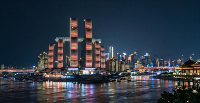 Chongqing Yangtze River night view_Chongqing Yangtze River night view_Chongqing Yangtze River night view