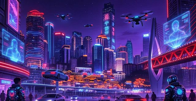 Cyberpunk style street in Chongqing_Cyberpunk style street in Chongqing_Cyberpunk style street in Chongqing