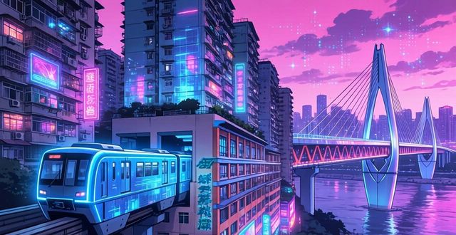Cyberpunk style street in Chongqing_Cyberpunk style street in Chongqing_Cyberpunk style street in Chongqing