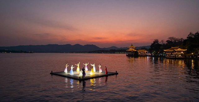 West Lake evening view_West Lake evening view_West Lake evening view