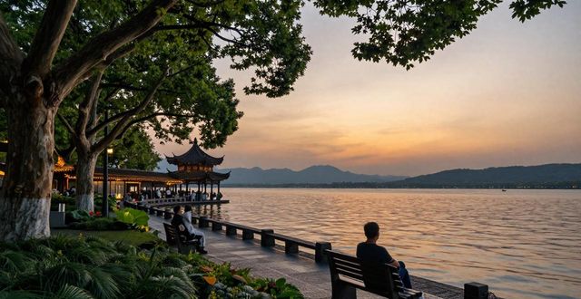 West Lake evening view_West Lake evening view_West Lake evening view