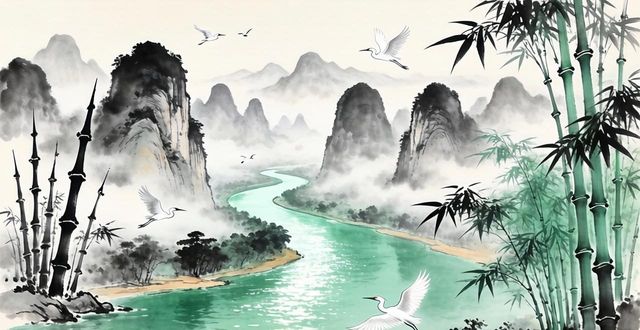 Guilin landscape painting_Guilin landscape painting_Guilin landscape painting