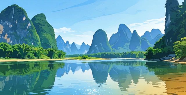 Guilin landscape painting_Guilin landscape painting_Guilin landscape painting