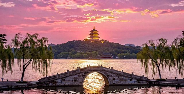 West Lake evening view_West Lake evening view_West Lake evening view