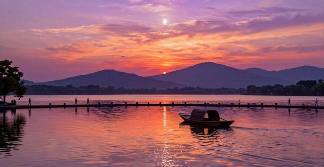 West Lake evening view_West Lake evening view_West Lake evening view