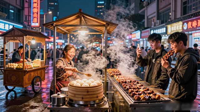 Street food stalls in China_Street food stalls in China_Street food stalls in China