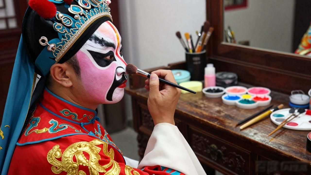 Sichuan Opera makeup techniques_Sichuan Opera makeup techniques_Sichuan Opera makeup techniques