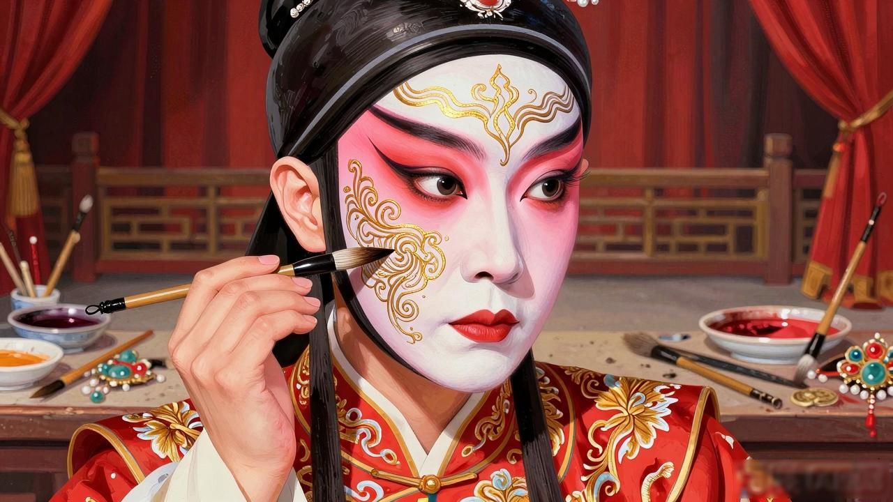 Sichuan Opera makeup techniques_Sichuan Opera makeup techniques_Sichuan Opera makeup techniques