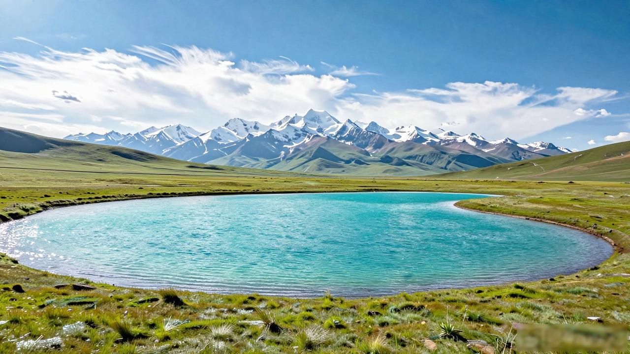 Xinjiang turquoise lake_Xinjiang turquoise lake_Xinjiang turquoise lake