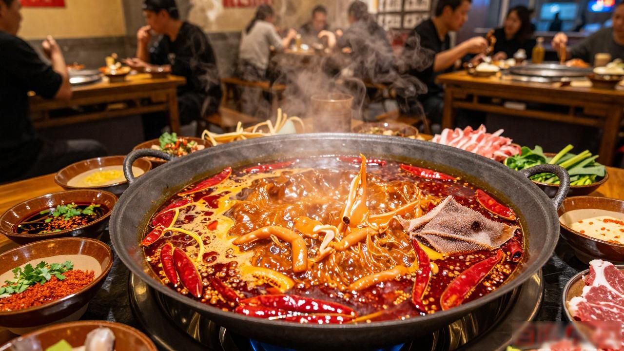 Chongqing hot pot at night_Chongqing hot pot at night_Chongqing hot pot at night