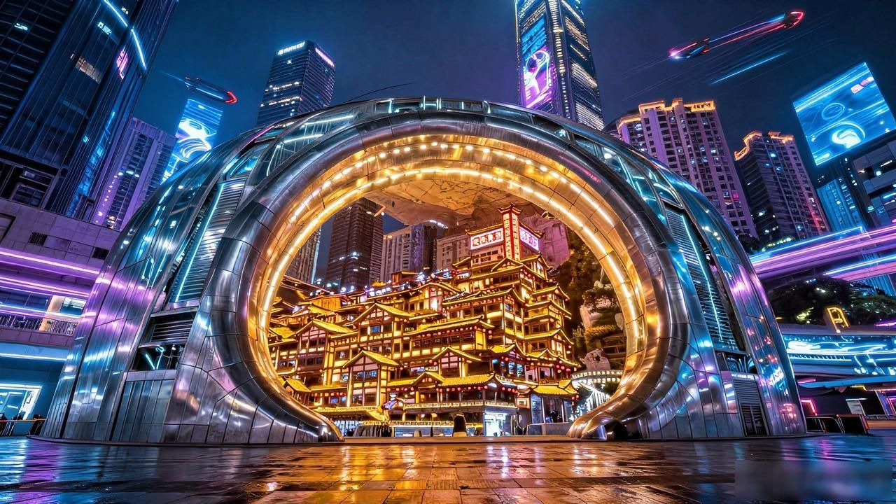 Cyberpunk architecture in Chongqing_Cyberpunk architecture in Chongqing_Cyberpunk architecture in Chongqing