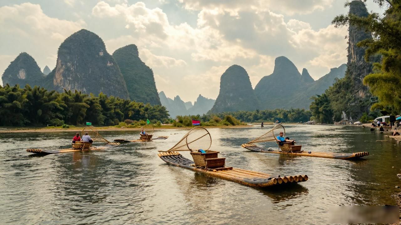 Li River bamboo rafts_Li River bamboo rafts_Li River bamboo rafts