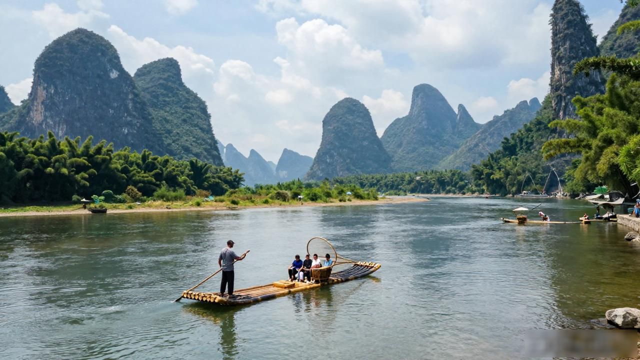 Li River bamboo rafts_Li River bamboo rafts_Li River bamboo rafts
