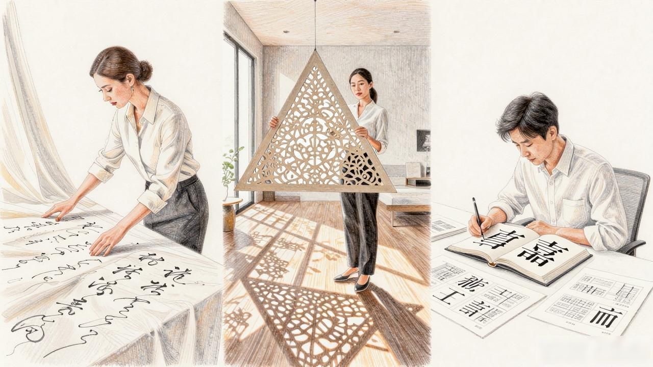 Chinese calligraphy & paper cutting_Chinese calligraphy & paper cutting_Chinese calligraphy & paper cutting