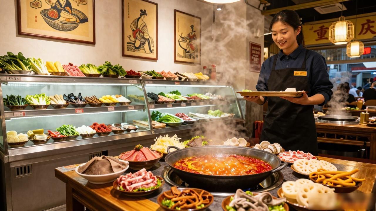 Chongqing hot pot at night_Chongqing hot pot at night_Chongqing hot pot at night