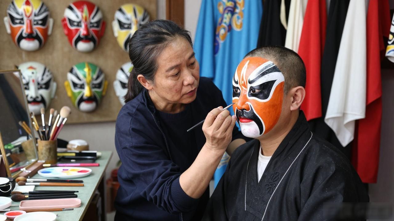 Sichuan Opera makeup techniques_Sichuan Opera makeup techniques_Sichuan Opera makeup techniques