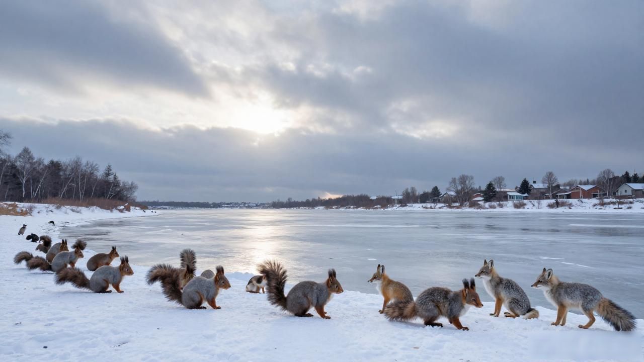 Harbin winter wildlife view_Harbin winter wildlife view_Harbin winter wildlife view