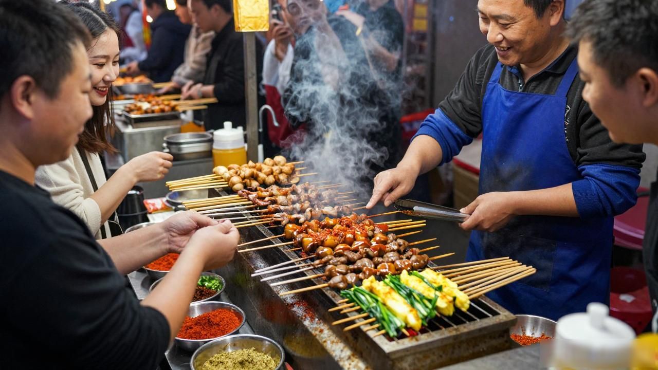 Street food stalls in China_Street food stalls in China_Street food stalls in China