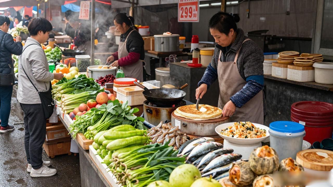 Street food stalls in China_Street food stalls in China_Street food stalls in China