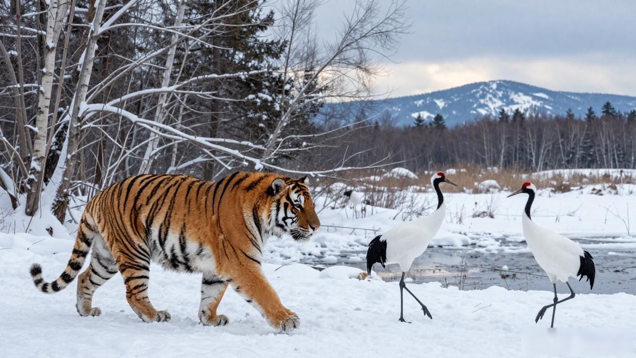 Harbin winter wildlife view_Harbin winter wildlife view_Harbin winter wildlife view