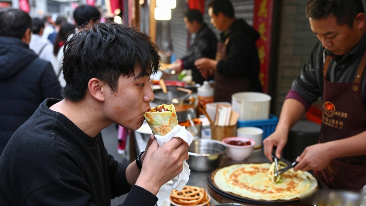 煎饼果子图片_煎饼馃子_Jianbingguozi