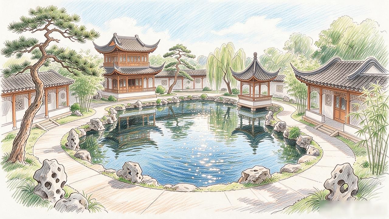 Suzhou Gardens water features_Suzhou Gardens water features_Suzhou Gardens water features