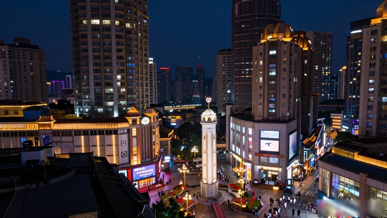 Chongqing Jiefangbei at night_Chongqing Jiefangbei at night_Chongqing Jiefangbei at night