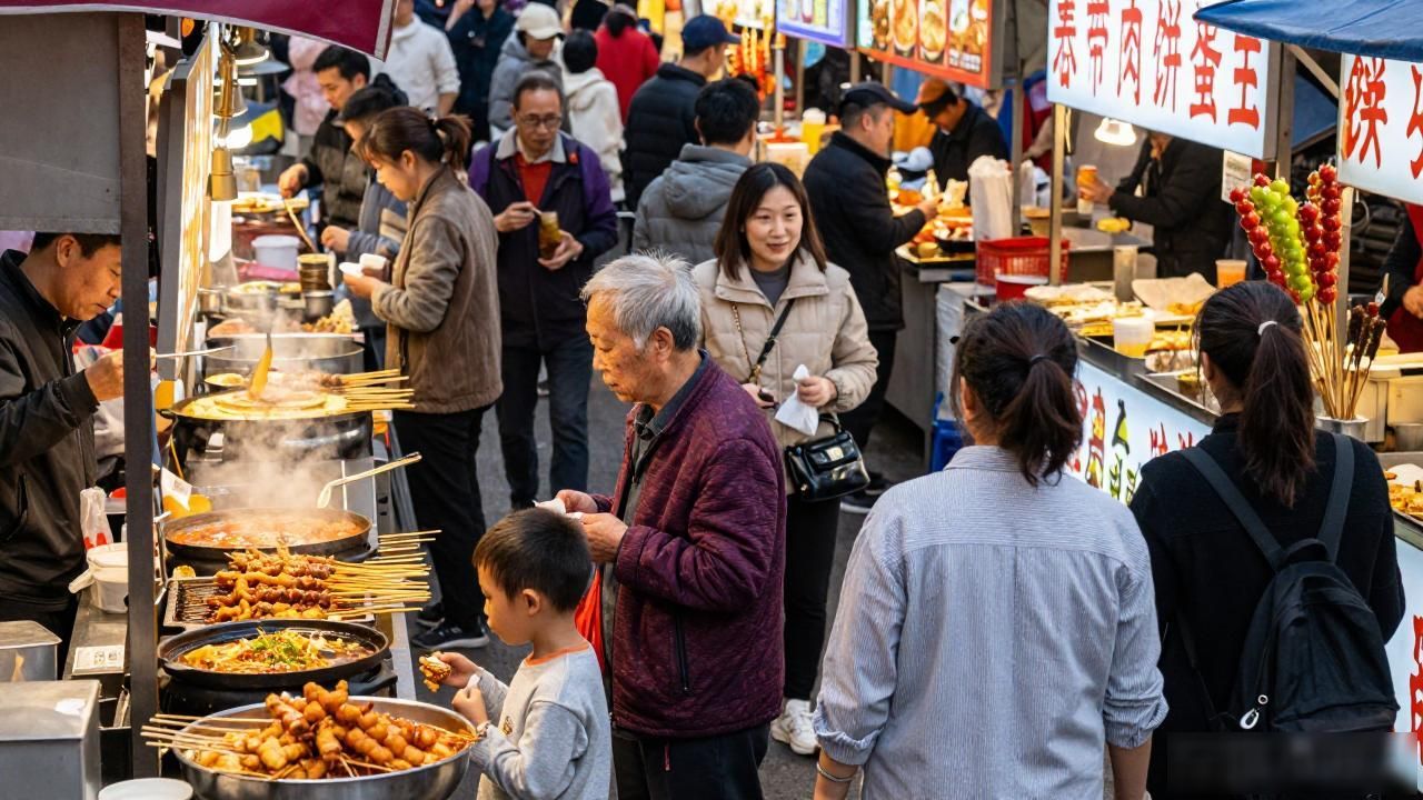 Street food stalls in China_Street food stalls in China_Street food stalls in China