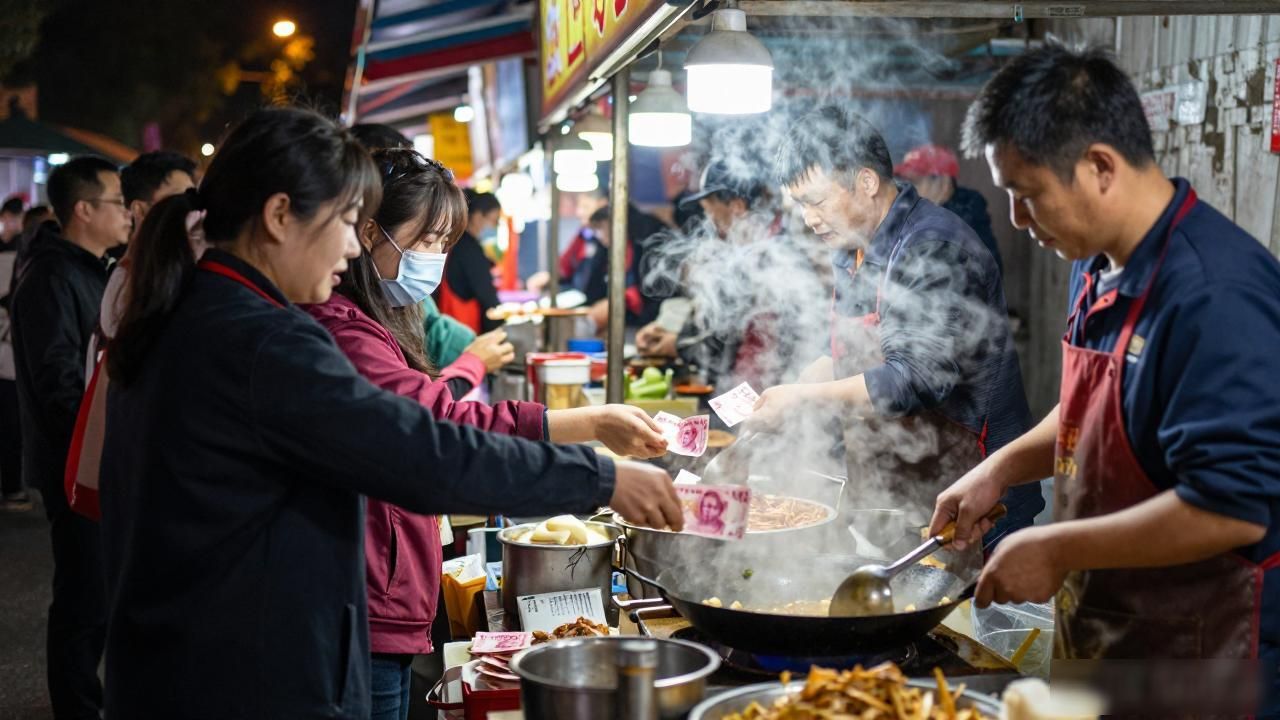 Street food stalls in China_Street food stalls in China_Street food stalls in China