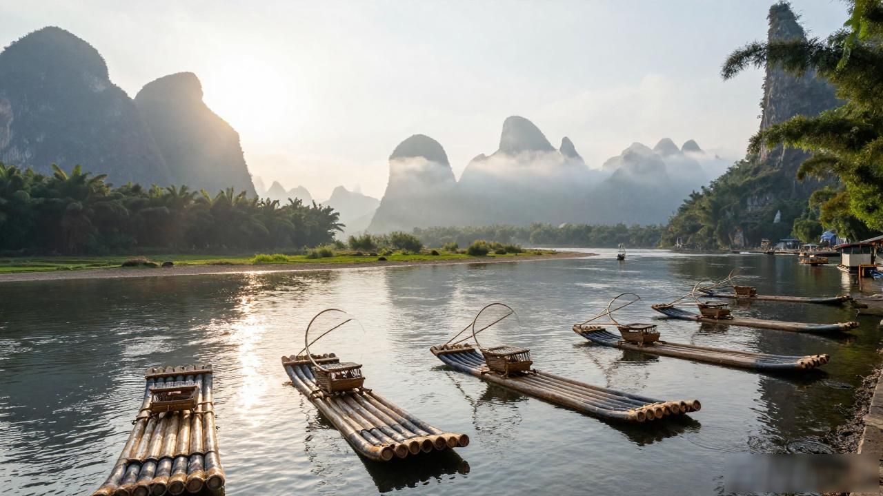 Li River bamboo rafts_Li River bamboo rafts_Li River bamboo rafts