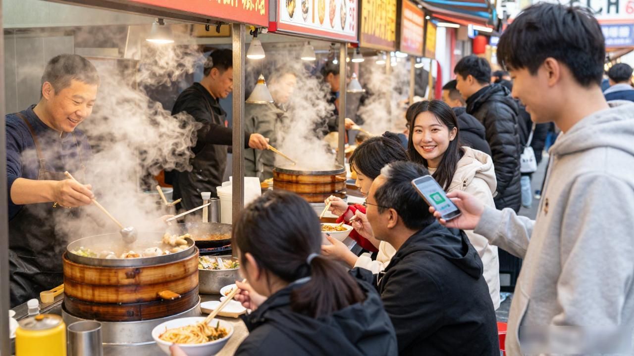 Chinese street food stalls_Chinese street food stalls_Chinese street food stalls